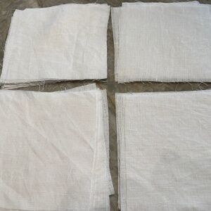 40 Precut 5" Quilt Squares Assorted Fabric Charm Pack White Linen
